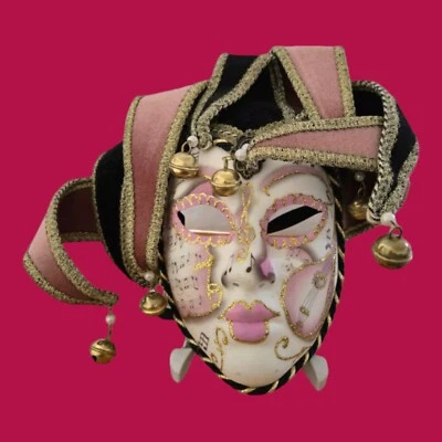 New, Venetian Mask, Italy Maschera del Galeone, Mardi Gras, Floral, Musical - Image 1 of 4