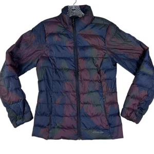 Abrigo Eddie Bauer Mujer XS EB650 Plumón Relleno Borgoña Floral Chaqueta de Invierno - Imagen 1 de 16
