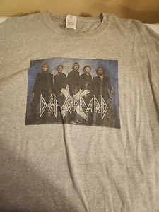 Def Leppard Single Stitch Gildan Gray T Shirt 2x - Picture 1 of 5