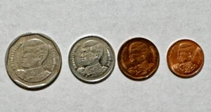 NEW THAILAND BAHT  4 COIN  KING RAMA X - Circulated - Picture 1 of 2