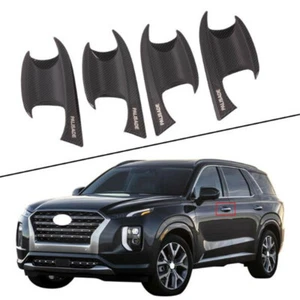 Carbon Fiber 4X Door Handle Bowl Cover Trim For Hyundai Palisade 2019-2025 - Bild 1 von 7