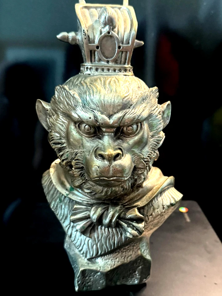 Busto de bronze Sun Wukong – Estátua lendária do rei macaco (divindade chinesa) - Imagem 1 de 4