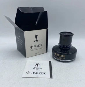Parker Penman Ebony Black Writing Ink 50ML Boxed Vintage England Fountain Pen - Picture 1 of 11