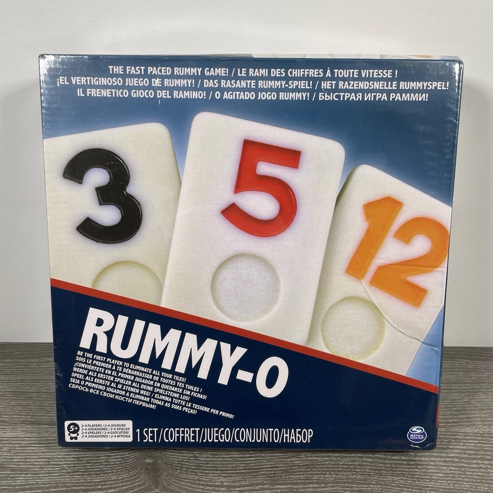 Rummy-O Board Game | Spin Master | Fast Paced Tile Game 2-4 Players | New Sealed - Image 1 of 3
