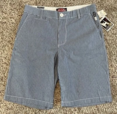 Pantalones Cortos Grunge MAMBO Australia Azul Blanco Rayas Patinador Streetwear Para Hombre’s 30 Foto 1 de 3