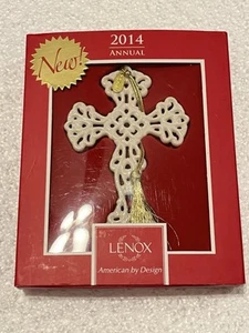 Lenox 2014 Porcelain Snow Fantasies Cross Collectible Ornament - Picture 1 of 6