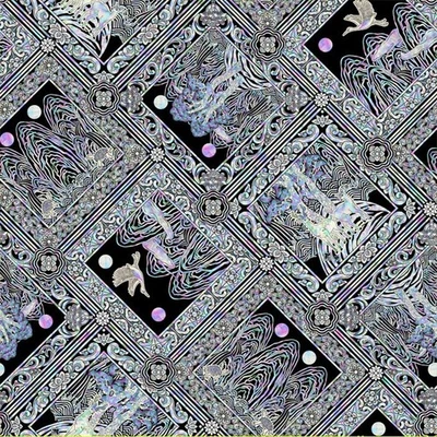 Korean Traditional Bandana Style Raden Patterned Fabric made in Korea  BTHY - Image 1 of 4