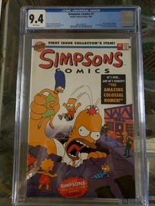 Simpsons Comics 1A poster diretto incluso CGC 9.4 1993 - Foto 1 di 2