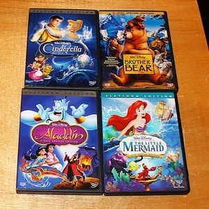DISNEY SPECIAL EDITION DVD LOT BROTHER BEAR, LITTLE MERMAID, ALADDIN, CINDERELLA - Bild 1 von 1