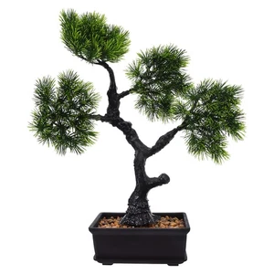 Planta de bonsái artificial: planta falsa en maceta - bonsái sintético para decoración del hogar interior - Imagen 1 de 12