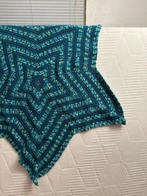 Vintage Granny Handmade Crochet Star-Shaped Afghan Throw 42” X 42” - Image 1 of 4
