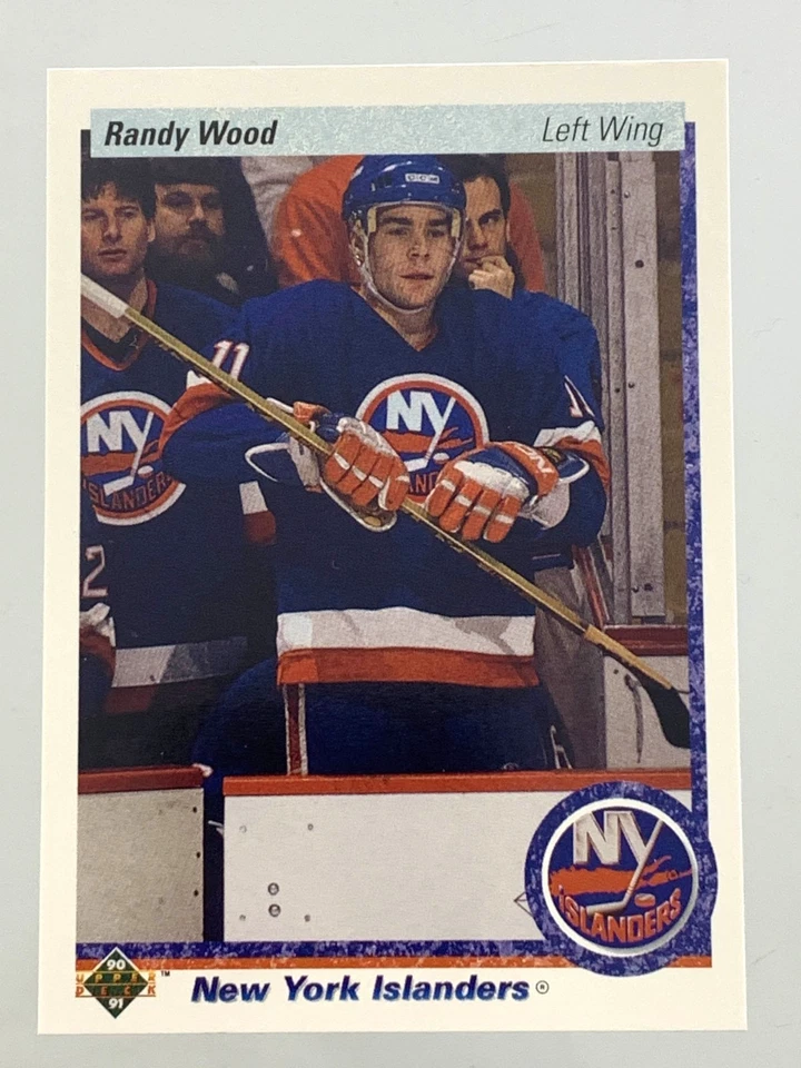 1990-91 Upper Deck Randy Wood New York Islanders #16 Hockey Card 810M - Image 1 of 4