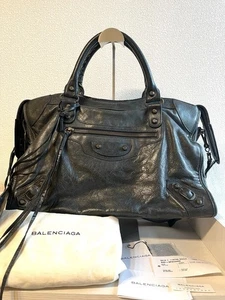BALENCIAGA City 115748 Shoulder Bag Handbag Black w/Tags,Mirror ,Dust Bag 2010 - Picture 1 of 15