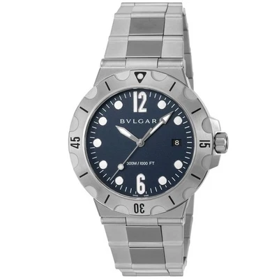Reloj Unisex BVLGARI Diagono Scuba DP41C3SSD Plateado Acero Inoxidable Nuevo en Caja Foto 1 de 4