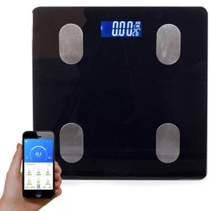Personenwaage LCD Körperwaage Körperfettwaage körperanalysewaage bis180kg - Bild 1 von 2