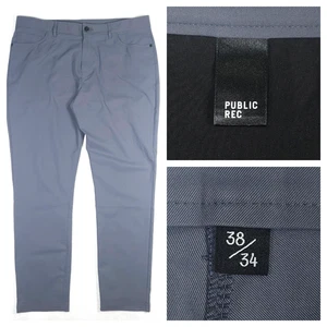 Pantalone Public Rec Gamechanger Uomo 38x34 (40x32) Grigio Performance Viaggio Casual - Foto 1 di 20