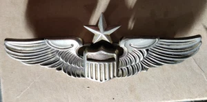 Senior Pilot Wings WW2 Sterling Silver Badge 3" USAAF B17 NS Meyer New York - Bild 1 von 2