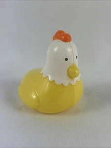 Chicken Miniature Figure 2” Hard Plastic Farm Animal Toy Yellow With White Head - Picture 1 of 6