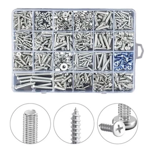Galvanized Steel Screw Set 296 Pieces for Furniture Assembly and Repairs - Picture 1 of 10