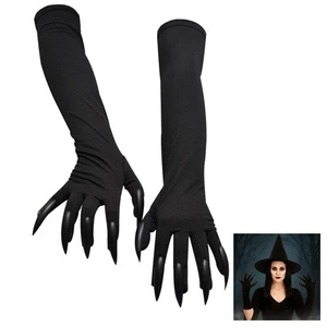 Guantes Largos Garra de Bruja Halloween Fiesta de Miedo utilería Garra de Diablo Guante Mitones Largos - Imagen 1 de 25