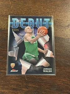 2023-23 Finest Debut Black Refractor Jordan Walsh #D-23 01/25 First On Print - Picture 1 of 3