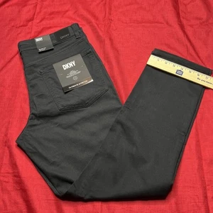 DKNY Ultimate Stretch Slim Fit Pants Stanton Mens Size 34 X 30 Black - Picture 1 of 11