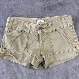 American Eagle Shorts Womens 4 Tan Chino Flat Front Stretch Casual Beach Summer - Picture 1 of 17