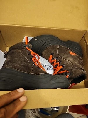 The North Face Chilkat Youth Waterproof Boots Size 4 Coffee Brown Flare New - Image 1 of 4