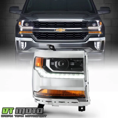 Faro proyector LED DRL HID/Xenón 2016-2018 Chevy Silverado 1500 - pasajero Foto 1 de 4