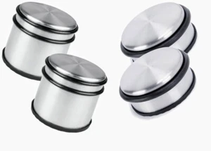 2er Set Türstopper Edelstahl Boden Rutschfest Gummi Türpuffer Massiv Türhalter - Bild 1 von 4