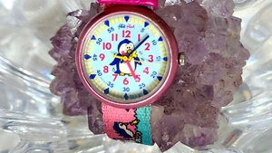 Flik Flak Pink Girl's Wristwatch w/ Adjustable Buckle Band - Picture 1 of 8