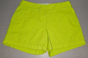 J. Crew Womens Size 6 Chino Shorts Bright Green Summer Shorts - Picture 1 of 5