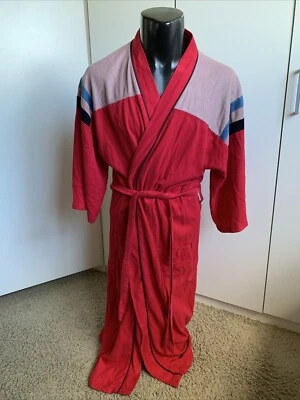 *VINTAGE* Sears Menswear raspberry belted robe One Size - Image 1 of 4