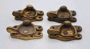 Antike Fensterflügel Schlösser Riegel Set komplett Handwerker Stil Messingguss 4 Stück - Bild 1 von 12
