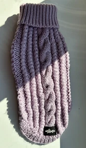 The Adorable Pooch Company Hand Knitted Dachshund Jumper Lilac Size XS S Breeds - Picture 1 of 11