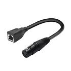 XLR 3 Pin Female to RJ45 Female Adapter Cable Dmx Ethernet Adapter 30cm