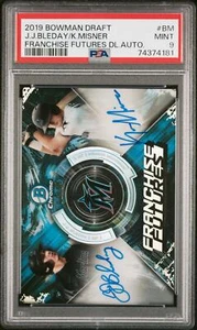 2019 BOWMAN FRANCHISE FUTURES AUTO J.J.BLEDAY/K.MISNER PSA 9 - Picture 1 of 2