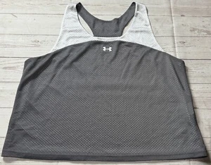 Camiseta sin mangas Under Armour HeatGear para hombre L malla reversible baloncesto gris - Imagen 1 de 7