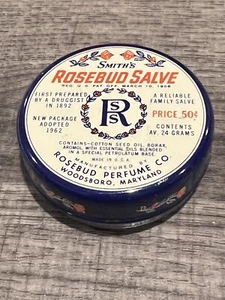 De colección Smith's Rosebud Ungüento Lata Excelente Vacío Rosebud Perfume Company - Imagen 1 de 5