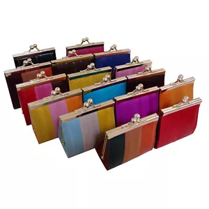 Genuine Eel Skin Leather Coin Purse Small Purse Mini Wallet - Picture 1 of 33