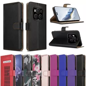 For Honor Magic6 Pro 5G Case, Slim Leather Wallet Flip Book Stand Phone Cover - Picture 1 of 21