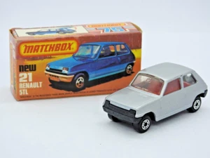 MATCHBOX SUPERFAST RENAULT 5TL No.21 BASE GRIS MINT EN K BOX VNM - Imagen 1 de 10