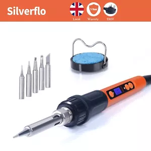 Soldering Iron Kit 100W Digital LCD Welding Iron Tool Tips Temperature Adjusted - Picture 1 of 8