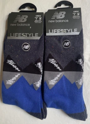 2 PARES CALCETINES HOMBRE + MUJER NEW BALANCE LIFESTYLE 69% ALGODÓN CREW MEDIANOS M $26 Foto 1 de 4