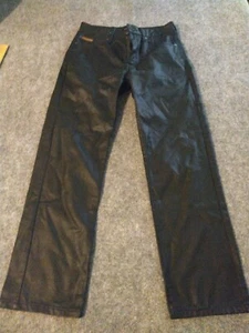 Sean John Boys Glossy Black Wide Leg Jeans Size 16 - Picture 1 of 7