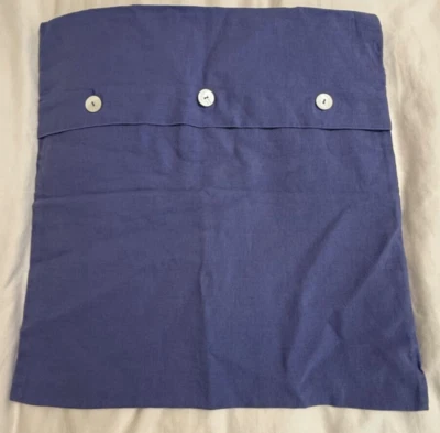 Fundas Pottery Barn 100 % lino púrpura blanco concha como botones 19"x20" Foto 1 de 4