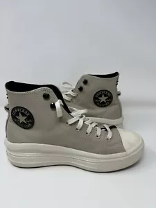 Converse Chuck Taylor All Star Move Hi Beach Stone Beige Platform Womens Sz 10 - Picture 1 of 12