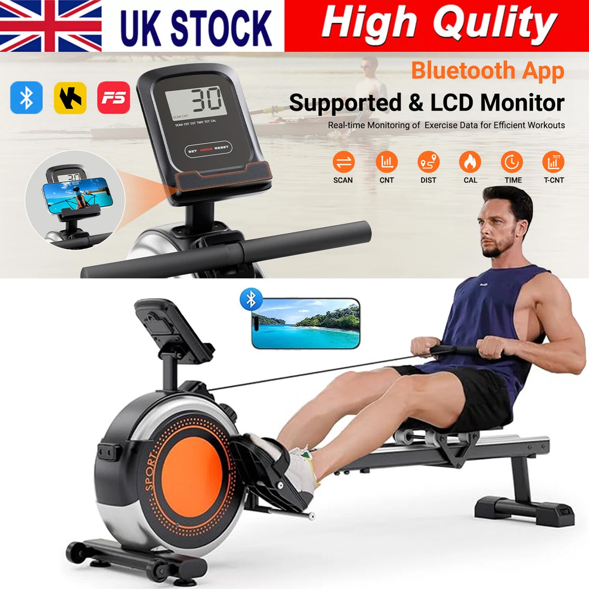 Rowing Machines For Home We R Sports Deluxe Magnetic Rowing Machine – 8 ...