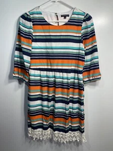my michelle girls dress size 14 long sleeve striped  - Picture 1 of 4
