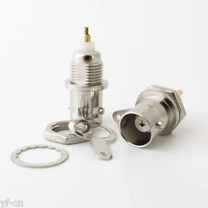 1pc Nickel Plated BNC Female Jack with Bulkhead Chassis Panel Mount Connector - Picture 1 of 7